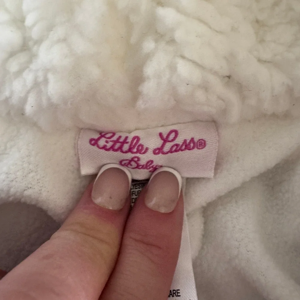 Little Lass Baby Girl Pink Quilted Teddy Bear Pram Suit Hooded Bunting 3-6M